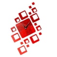 thumbnail image 2 of Worallymy Reloj de pared DIY Acrílico de bajo ruido Reloj de pared Pegatina Decoración Reloj colgante para oficina en casa Rojo Worallymy JD735811468, 2 of 7