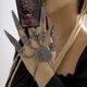 thumbnail image 2 of Pack of 1 Halloween Ancient Queen Finger Nails Tip Claw Bracelet Belly Dance Hand Chain Cosplay Vintage Costume Jewelry for Women and Girls(Black), 2 of 5