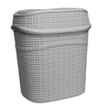 thumbnail image 4 of Bath Bliss 2.5 gal Sailor Knot Plastic Swing Top Bathroom Trash Can, Gray, 4 of 6