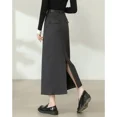 thumbnail image 2 of Falda adelgazante de corte medio para mujer, estilo elegante, sentido del diseño, nicho, moda, año del agua, tendencia de temporada, ropa para mujer, 2 of 5