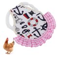 thumbnail image 4 of Chicken Feathers Protector, Breathable Plaid Lace Chicken Vest Beautiful With Elastic Strips For Poultry, 4 of 8