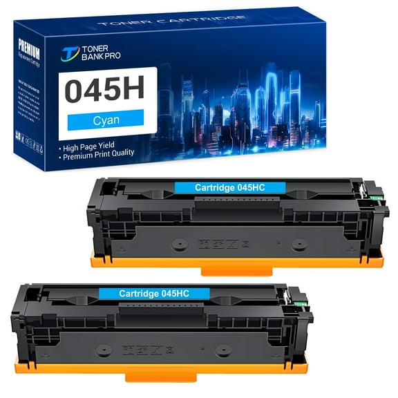 045H CRG045H Toner Cartridge Replacement for Canon Cartridge 045HC Color imageCLASS MF634Cdw MF632Cdw LBP612Cd Printer Ink Cyan 2-Pack