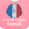 thumbnail image 4 of Inktastic I'm So Cute, I Must Be French Sunflower France Flag Boys or Girls Baby Bib, 4 of 4