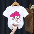thumbnail image 3 of Camiseta de algodón para niños, camiseta kawaii, dibujos animados de anime Sanrio, ropa informal para niños, camiseta para niñas y niños, moda Y2K, 3 of 5