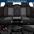 thumbnail image 4 of DIKSOAKR Full Set Car Seat Covers for Hyundai Elantra 2012-2024 2025 Breathable Leather Seat Covers Waterproof Automotive Seat Cushion Protectors (2 Row 5 Seat, Black&Grey), 4 of 7