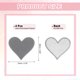 thumbnail image 2 of Uxcell 4Pack Parche de Corazón Termoadhesivo, Parche Bordado de Corazón de 70mm en Gris, 2 of 7