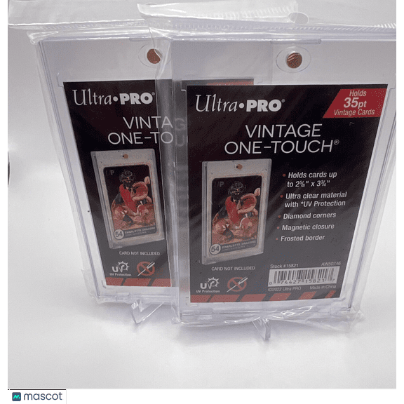 Ultra Pro VINTAGE One-Touch 35pt Point Magnetic Card Holder, lot of 2