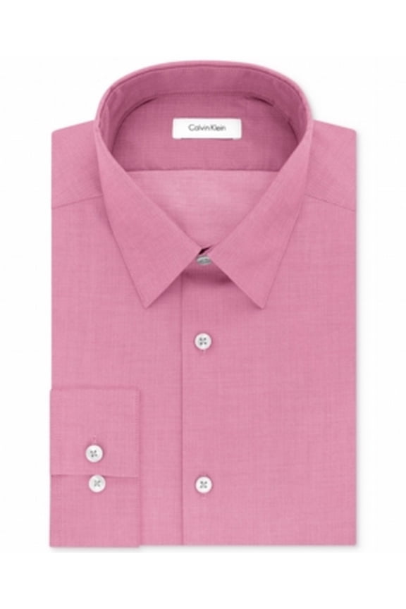 NEW Primrose Pink Mens Size 17 Slim Fit Dress Shirt