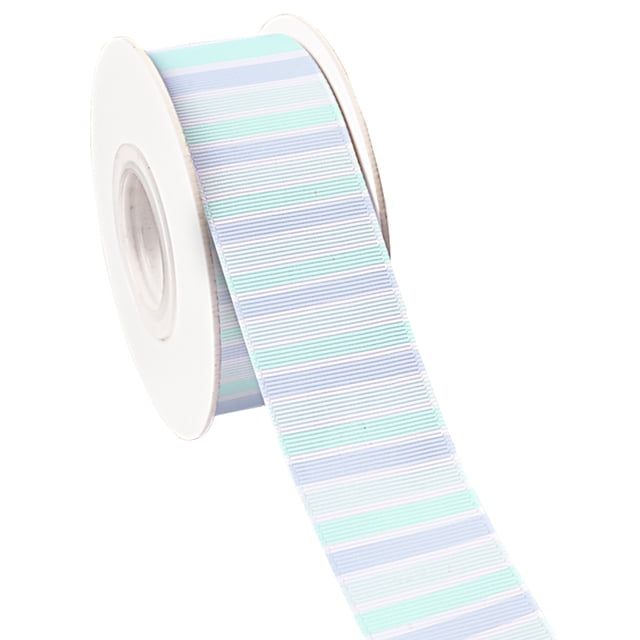 Colorful Stripe Printed Grosgrain Satin Ribbon for Gift Wrapping Hair Bow Craft Accessory 50 Yards Jiayi