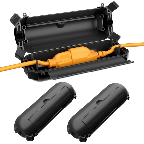 Lot de 3 Restmo Housse Compacte pour Rallonge Extérieure, Boîtier Étanche IP44 et Boîtier de Sécurité, Id