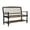 Gray+Black, variant on GZXS 51-Inch Acacia Wood Bench with Storage Shelf, Rustic Farmhouse Accent Seating with Hand-Carved Details, Teak with Black Arms, Easy Assembly