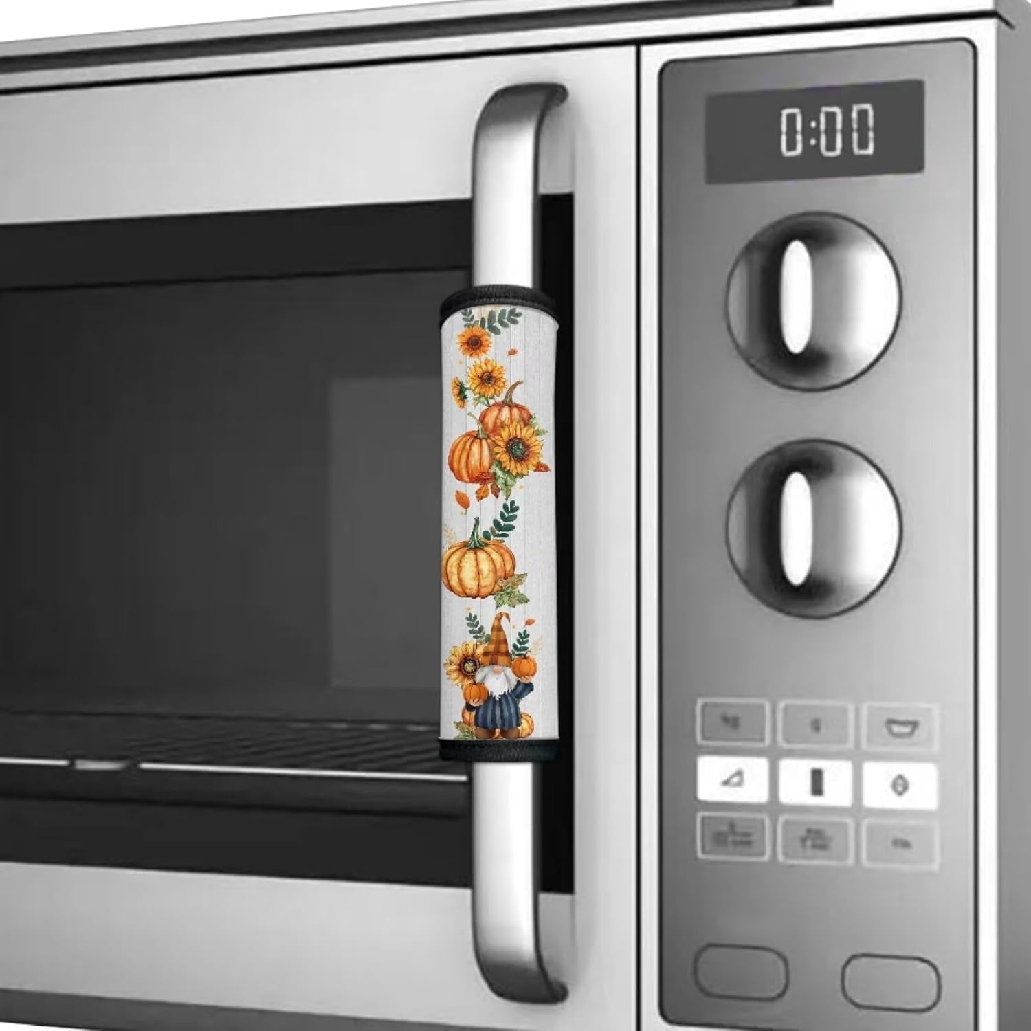 JJEAN-Happy Fall Refrigerator Handle Covers Set of 6 Fashion Kitchen Appliance Handle Covers Non-Slip Washable Autumn Pumpkin Fridge Door Handle Protector, Keep Off Fingerprints,Food Stains