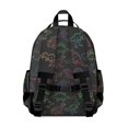 thumbnail image 3 of Black Colorful Dinosaurs Chalk Pattern Cute School Backpack Bag for School with Padded Back and Adjustable Shoulder Straps 15.25"x11.5"x5.25", 3 of 5