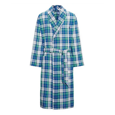 $72.50 Polo Ralph Lauren Conley Plaid Woven Robe GREEN MULTI SIZE  S and M