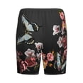 thumbnail image 2 of Haiem Butterfly with Fowers Men's Pajama Short with Soft Woven Cotton Elastic Waistband Sleep Short-Medium, 2 of 9
