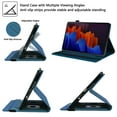 thumbnail image 4 of Allytechgroup Case for Samsung Galaxy Tab S9 FE+ / S9 FE Plus 12.4 inch with Pencil Holder Stand PU Leather Protective Case & Soft TPU Back Shell Shockproof Folio Wallet Cover with Card Slots, Blue, 4 of 7