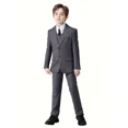 thumbnail image 2 of Lycody 4-Piece Boy's Formal Slim Suit Set Kids and Teen Suits for Wedding Prom Graduate - Includes Suit Jacket, Dress Pants, Vest, Neck Tie, 2 of 7