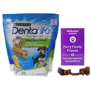 Dentalife Daily Oral Care Chews Dental Dog Treats - Mini Snacks for Small Breeds (58 Count) MerlinsMart Zine + Rope Toy
