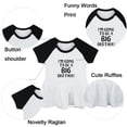 thumbnail image 2 of I'm Going to be a Big brother Funny Dresses For Baby, Newborn Babies Skirts, Infant Princess Dress, 0-24M Kids Graphic Clothes (Black Raglan Dresses, 0-6 Months), 2 of 5