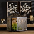 thumbnail image 6 of Melrose Forest Cut-Out Candle Lantern - 12.25" - Black and Gold, 6 of 6