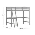 thumbnail image 3 of NE Kids Caspain Twin Wood Loft Bed with Desk in Gray, 3 of 13