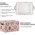 thumbnail image 3 of GZHJMY Storage Basket Christmas Dogs Foldable Canvas Laundry Baskets Bin Waterproof Inner Layer with Sturdy Handles for Toy Nursery Blanket Clothes 2 Pack, 3 of 7
