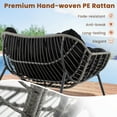 thumbnail image 5 of YYAo Outdoor Patio Rocking Chairs,Outdoor Rocking Chair Oversized Patio PE Wicker Egg Chair with Cushion-Black, 5 of 10