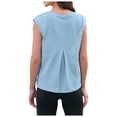 thumbnail image 4 of Summer Savinghs KIHOUT Summer Tops for Women, Women's Summer Casual Fashion Printed Loose Round Neck Sleeveless Tops (Light Blue 2XL), 4 of 9