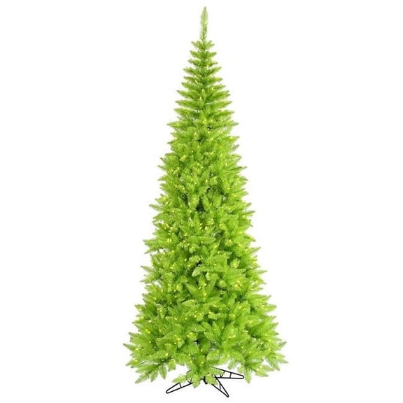 Vickerman 108" Fir Slim Dura-lit LED Artificial Christmas Tree in Lime Green