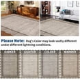 thumbnail image 3 of Scalloped Washable Runner Rug 2x8 Runner Modern Non Slip Kitchen Rugs Entryway Rug Farmhouse Soft Bathroom Rugs Stain Resistant Carpet for Hallway Laundry Bedroom 2'x8' Greyish Brown, 3 of 9