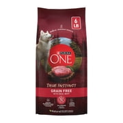 Purina ONE Grain Free Natural High Protein Dog Food Formula True Instinct with Real Beef with Added Vitamins, Minerals and Nutrients, 6 lb.