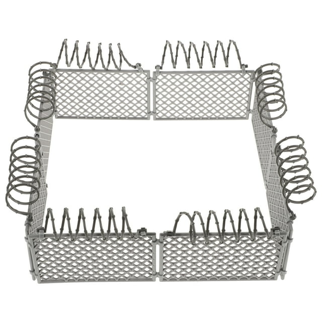 Miangastore 1 Set Of Versatile Diy Miniature Fence For Prison And Farm Scene Building Blocks High Realism Mini Fences Model Mircro-Landscape Plastic Mini Fences