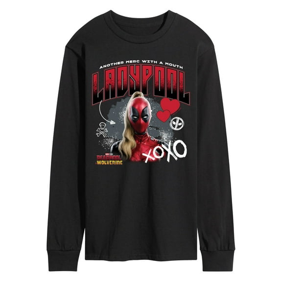 Marvel Deadpool & Wolverine - Ladypool Xoxo - Men's Long Sleeve Graphic T-Shirt