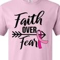 thumbnail image 4 of Inktastic Breast Cancer Awareness Faith over Fear with Pink Ribbon and Arrow T-Shirt, 4 of 5