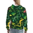 thumbnail image 2 of Womens 3D Print Sweatshirts Hooded Top Pullover Hoodie, Colorful Lizard Gecko Native, 2 of 5