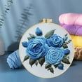 thumbnail image 6 of Punch Needle Kits Roses Embroidery Starter Set with Hoop Easy for Beginners DIY Stress Relief Handmade Craft Hobby and Home Decor 20x20cm-3, 6 of 8