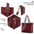 thumbnail image 4 of Kattee Genuine Leather Women Tote Bag Soft Handbags Vintage Shoulder Purses Fashion Top Handle Bag Large Capacity, 4 of 8