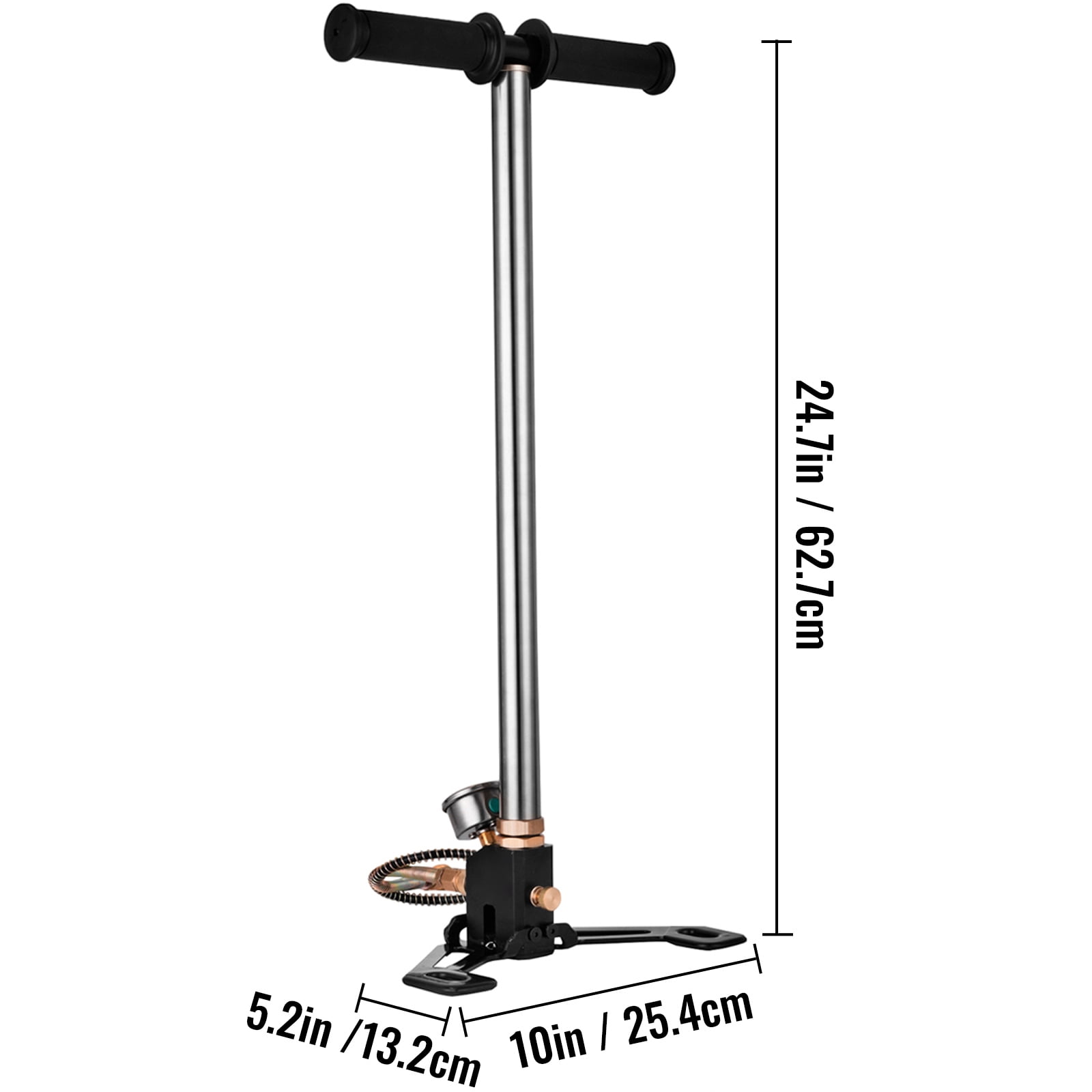 KFFKFF Air Rifle PCP Hand Pump, 4500PSI, Triple-Stage Compression for Efficient Air Filling