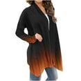 thumbnail image 3 of Long Sleeve Cardigan for Women Dressy,Shawl Collar Cardigans for Women Lightweight 2024 Fall Gradient Print Dusters Casual Comfort Open Front Kimonos Sweaters Draped Flowy Cover Up Blouse Coat, 3 of 6