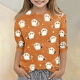 thumbnail image 2 of Grblisyd Girls Shirts 3/4 Length Sleeve Cute Animal Print Graphic Tops Crewneck Kids Casual Basic Loose Tee 7-8Y, 2 of 6