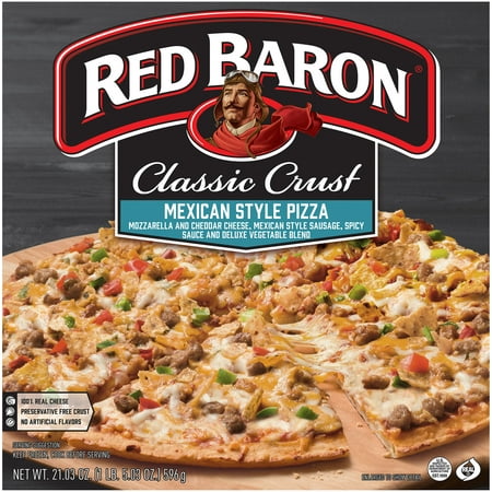 Red Baron Pizza, Classic Crust Mexican-Style, 21.03 oz