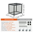 thumbnail image 4 of KFFKFF Rolling Sports Ball Storage Cart with Lockable Wheels Garages Sports Equipment Organizer for Gym, School, Club 33.5''x26''x29'', 4 of 9