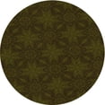 thumbnail image 1 of Ahgly Tapis Rond Lavable en Machine Intérieur Transitionnel Brun Bronze Foncé, 4 Pieds Rond, 1 of 7