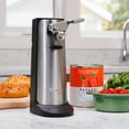 thumbnail image 2 of Kenmore 3-In-1 Automatic Electric Can Opener, Built-In Knife Sharpener & Bottle Opener, Hands-Free One-Touch Operation, Auto Shut-Off, Cord Storage, Easy Clean Removable Lever, Black & Stainless Stee, 2 of 8