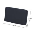 thumbnail image 6 of Noble House 19.25" x 21.75" Blue Rectangle Chair Outdoor Seating Cushion, 6 of 6