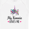 thumbnail image 4 of Inktastic My Nonnie Loves Me Unicorn Girls Baby Bodysuit, 4 of 5