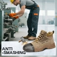 thumbnail image 5 of LAoutun Steel Toe Shoes for Men Lightweight Work Boots Comfortable Safety Boots Industrial Shoe, 5 of 6