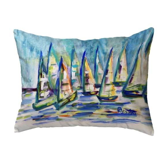 Betsy Drake NC1372 16 x 20 in. Many Sailboats No Cord Pillow