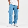 thumbnail image 6 of Guluxicc Boys Cargo Pants with Mutil Pockets Drawstring Elastic Waist Loose Casual Outdoor Hiking Trousers for Kids 5-15Years, 6 of 7