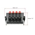 thumbnail image 2 of Unique Bargains Connecteur de Borne de Haut-Parleur à Ressort 8 Voies, Bande de Bornes de Câble Audio, Noir Rouge WP8-11, 2 Pcs, 2 of 3